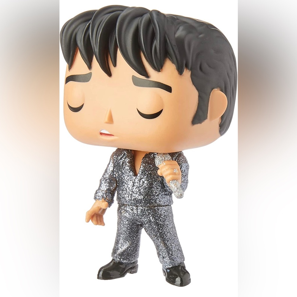 Funko Pop Rocks: Diamond Elvis '68 Comeback Special EE Exclusive BNIB #188 - Picture 4 of 11